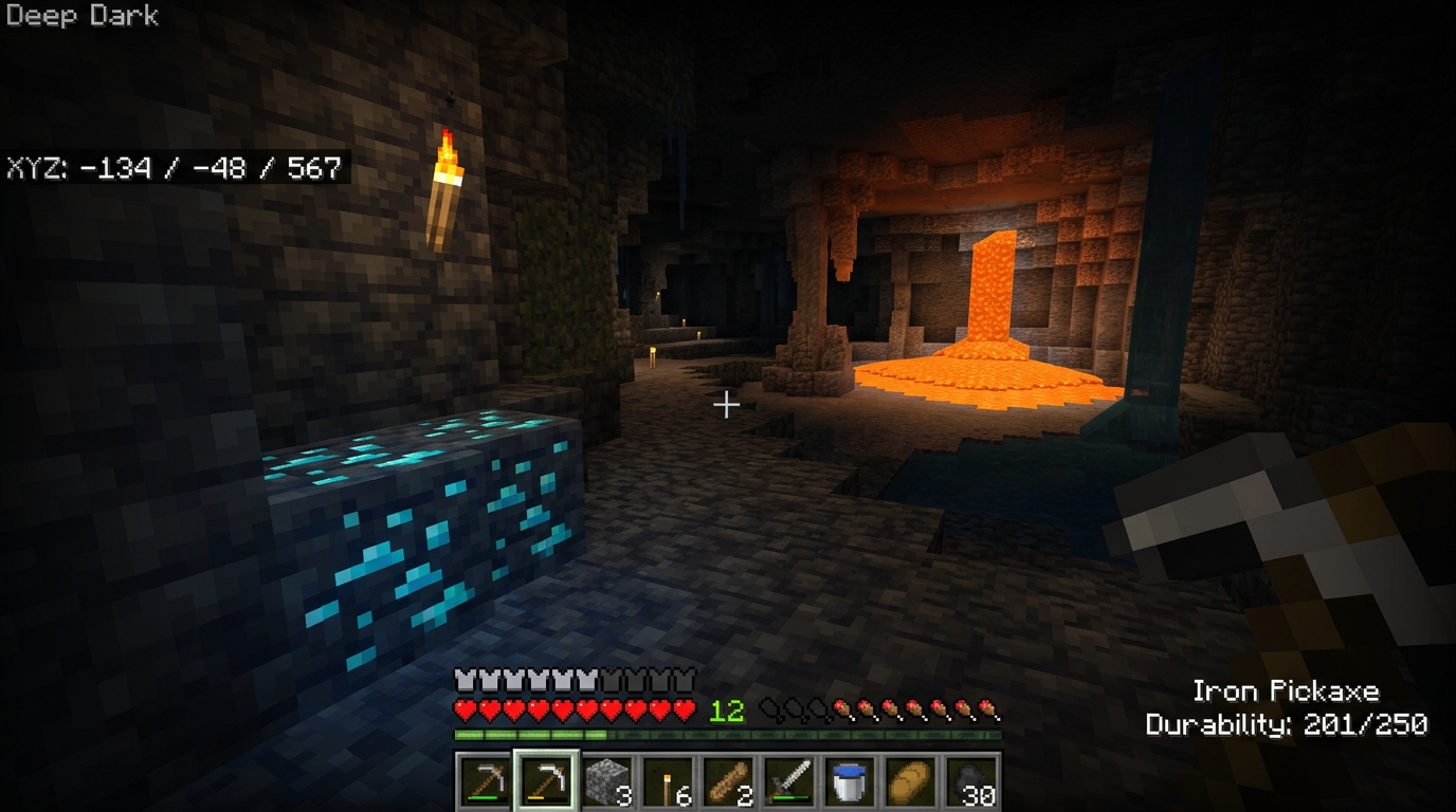 Minecraft Deepslate Diamond Mining
